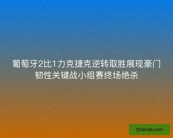 葡萄牙2比1力克捷克逆转取胜展现豪门韧性关键战小组赛终场绝杀
